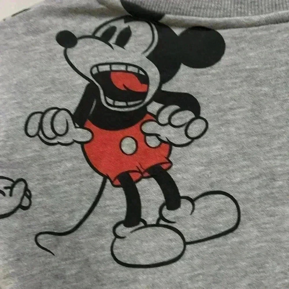 MICKEY MOUSE NWT DISNEY GRAY RETRO SWEATER - Picture 5 of 5